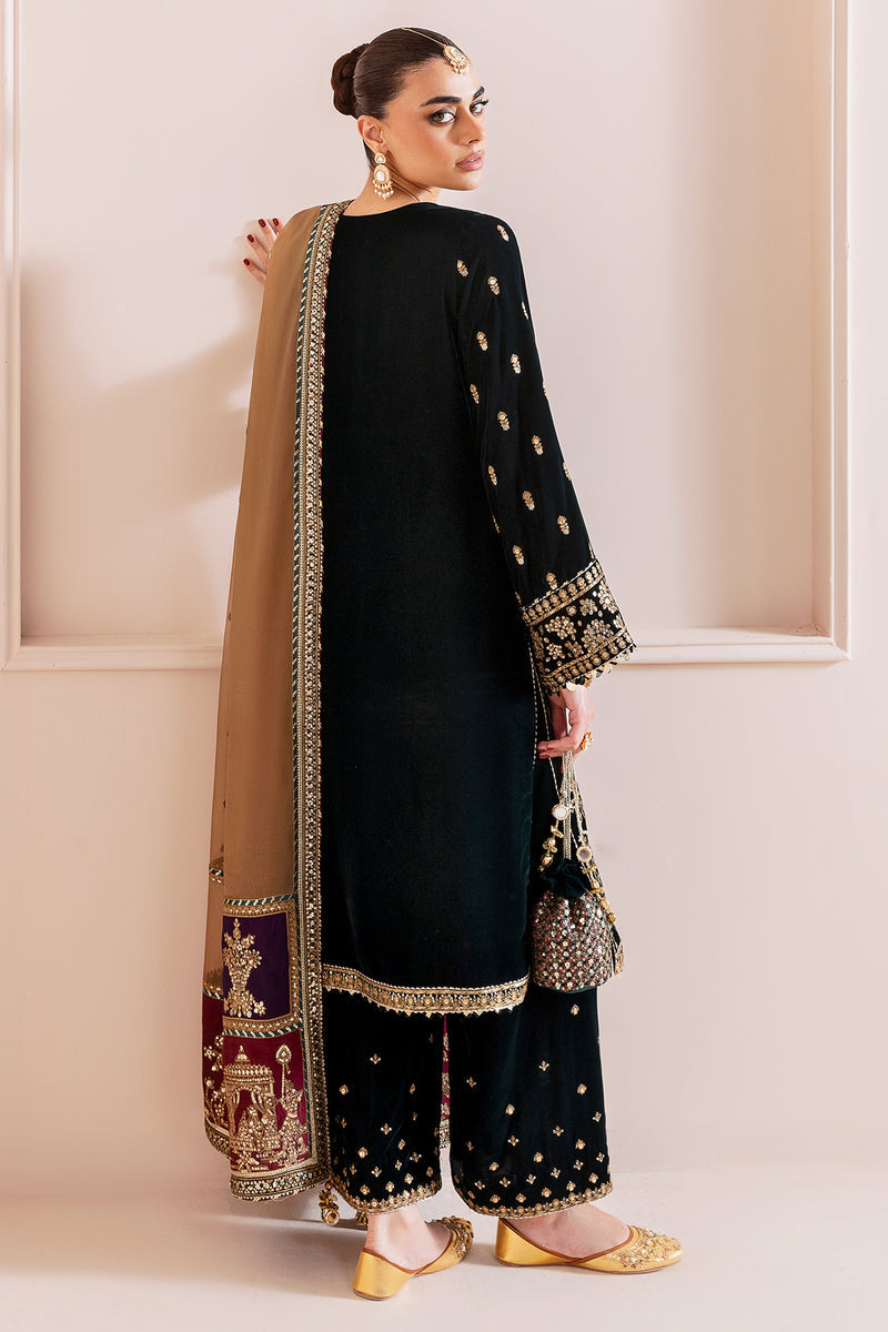JAZMIN LUXURY EMBROIDERED VELVET - 3 PC UNSTITCHED