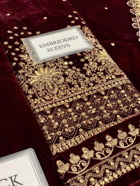 JAZMIN EMBROIDERED VELVET FORMAL 3 PIECES UNSTITCHED