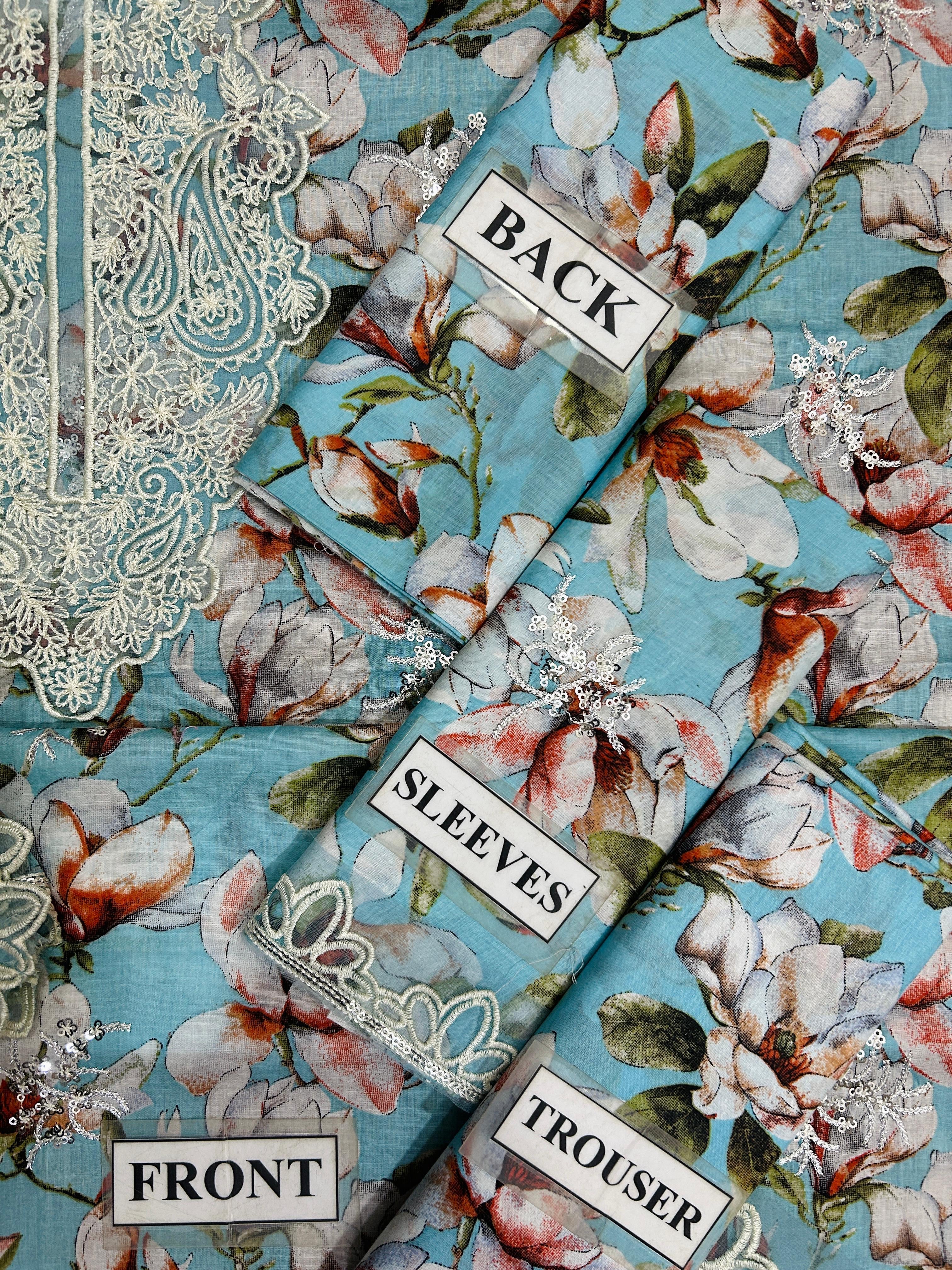 ANEELA’S EMBROIDERED LAWN - 3 PC UNSTITCHED