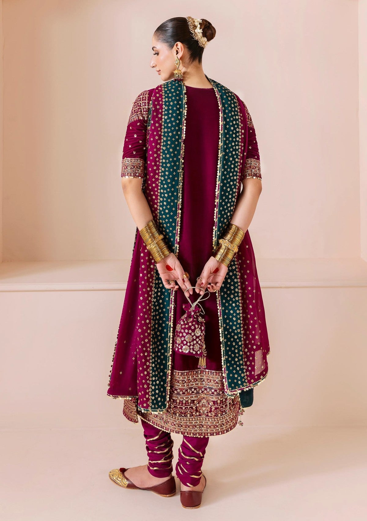 JAZMIN EMBROIDERED VELVET - 3 PC UNSTITCHED