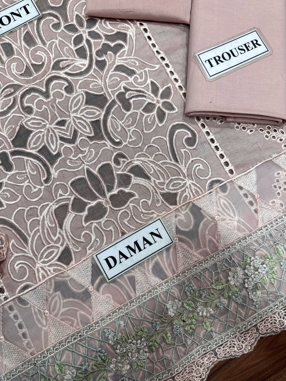 SARDINIA CHIKANKARI LASER EMBROIDERED LAWN - 3 PC UNSTITCHED