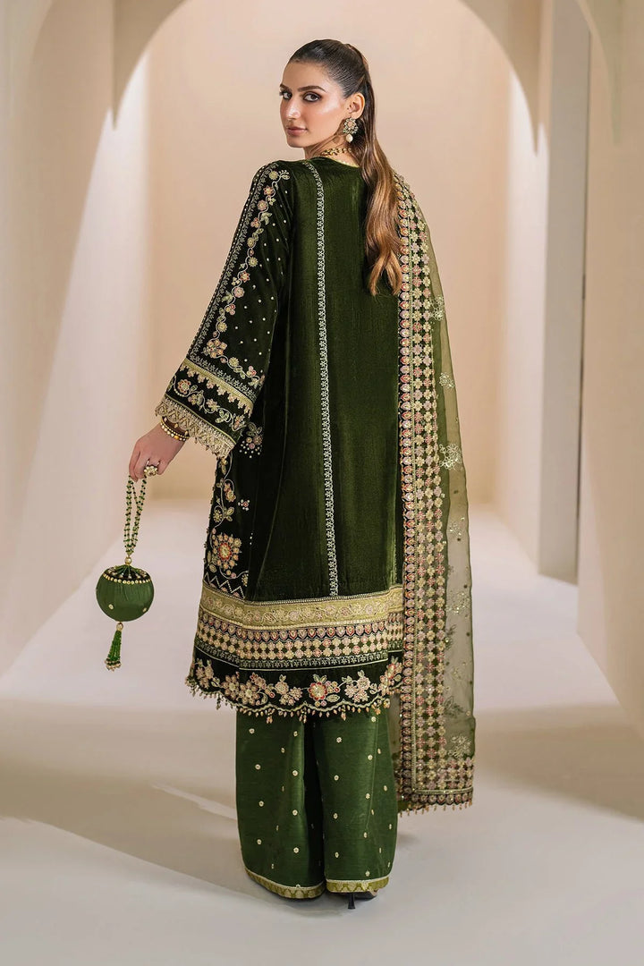 BAROQUE LUXURY EMBROIDERED VELVET - 3 PC UNSTITCHED