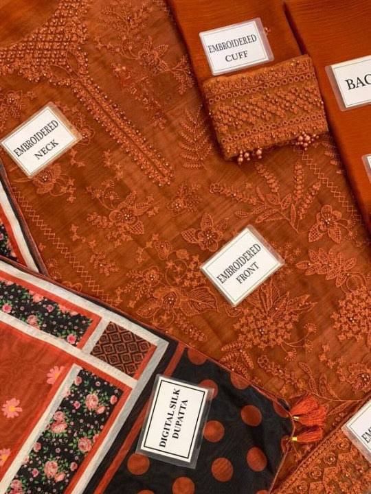JAZMIN LUXURY EMBROIDERED CHIFFON - 3 PC UNSTITCHED