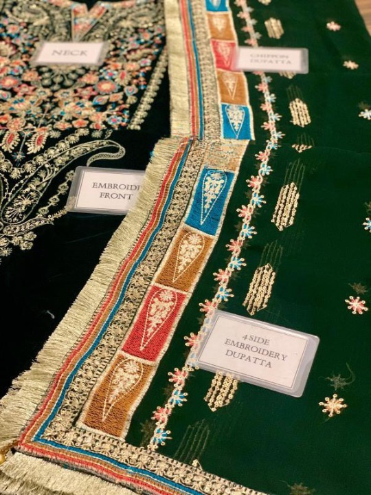 JAZMIN LUXURY 9000 MICRO VELVET EMBROIDERED - 3 PC UNSTITCHED