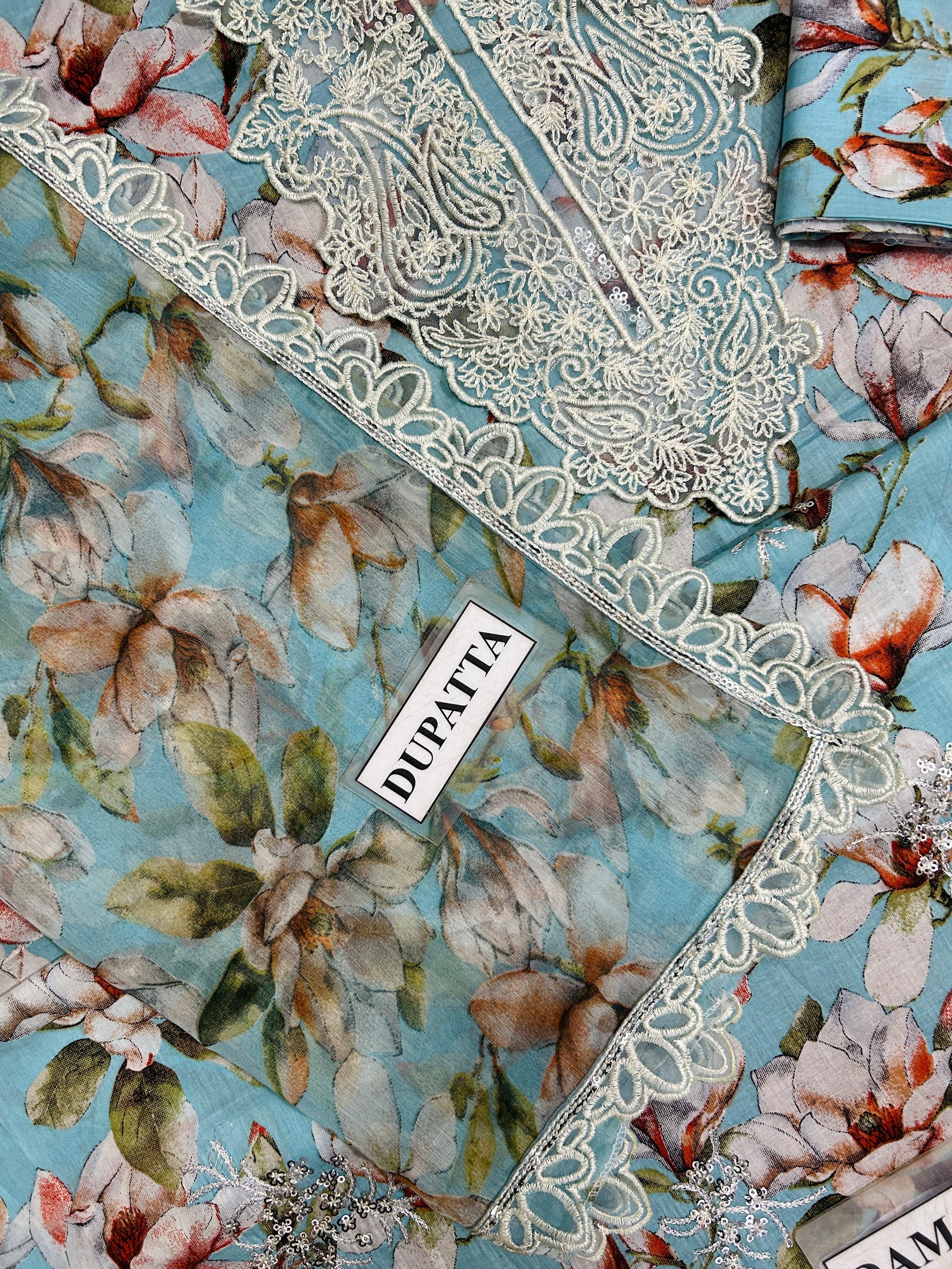 ANEELA’S EMBROIDERED LAWN - 3 PC UNSTITCHED