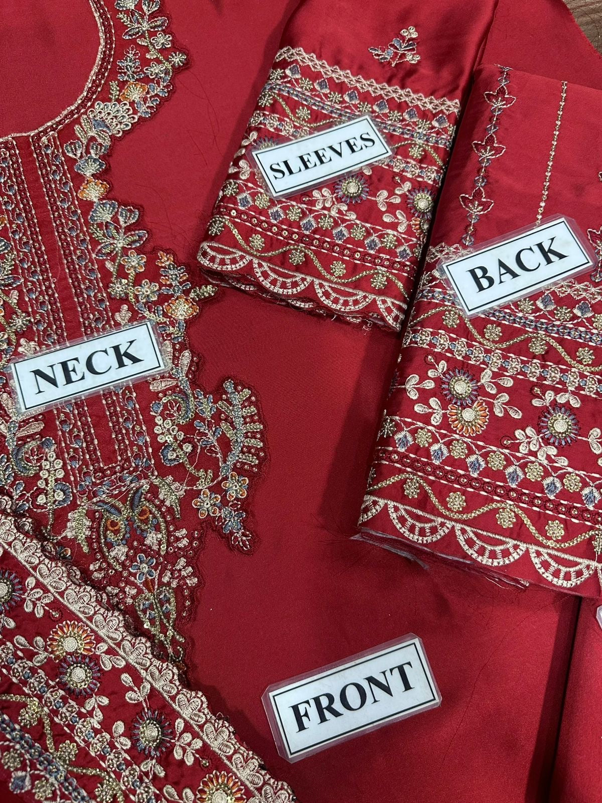 AFROZEH LUXURY WEDDING EMBROIDERED SILK - 3 PC UNSTITCHED