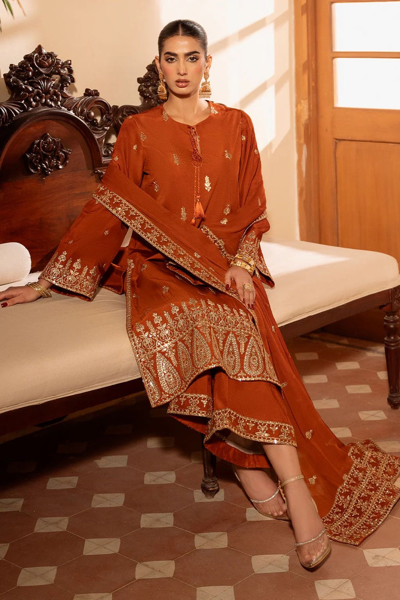 SHEENORA EMBROIDERED LAWN - 3 PC UNSTITCHED