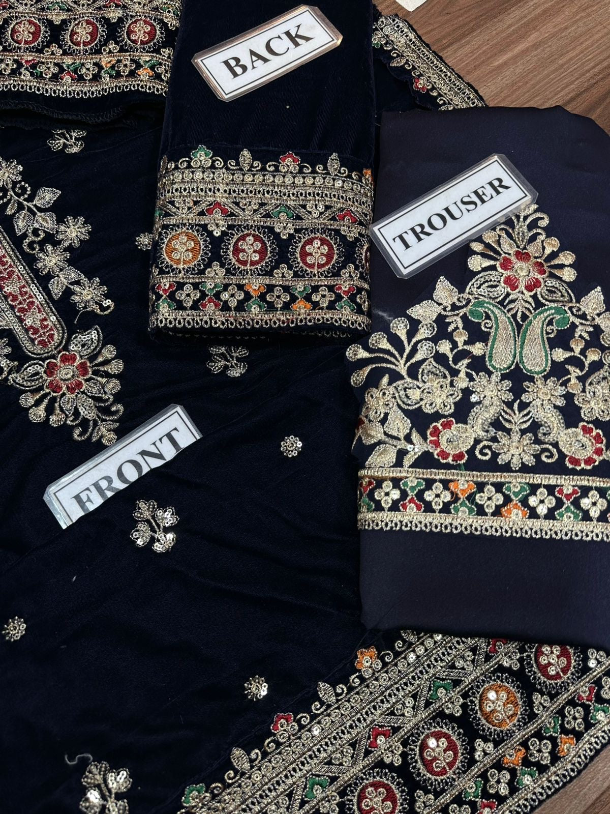 CHARIZMA LUXURY EMBROIDERED VELVET - 3 PC UNSTITCHED