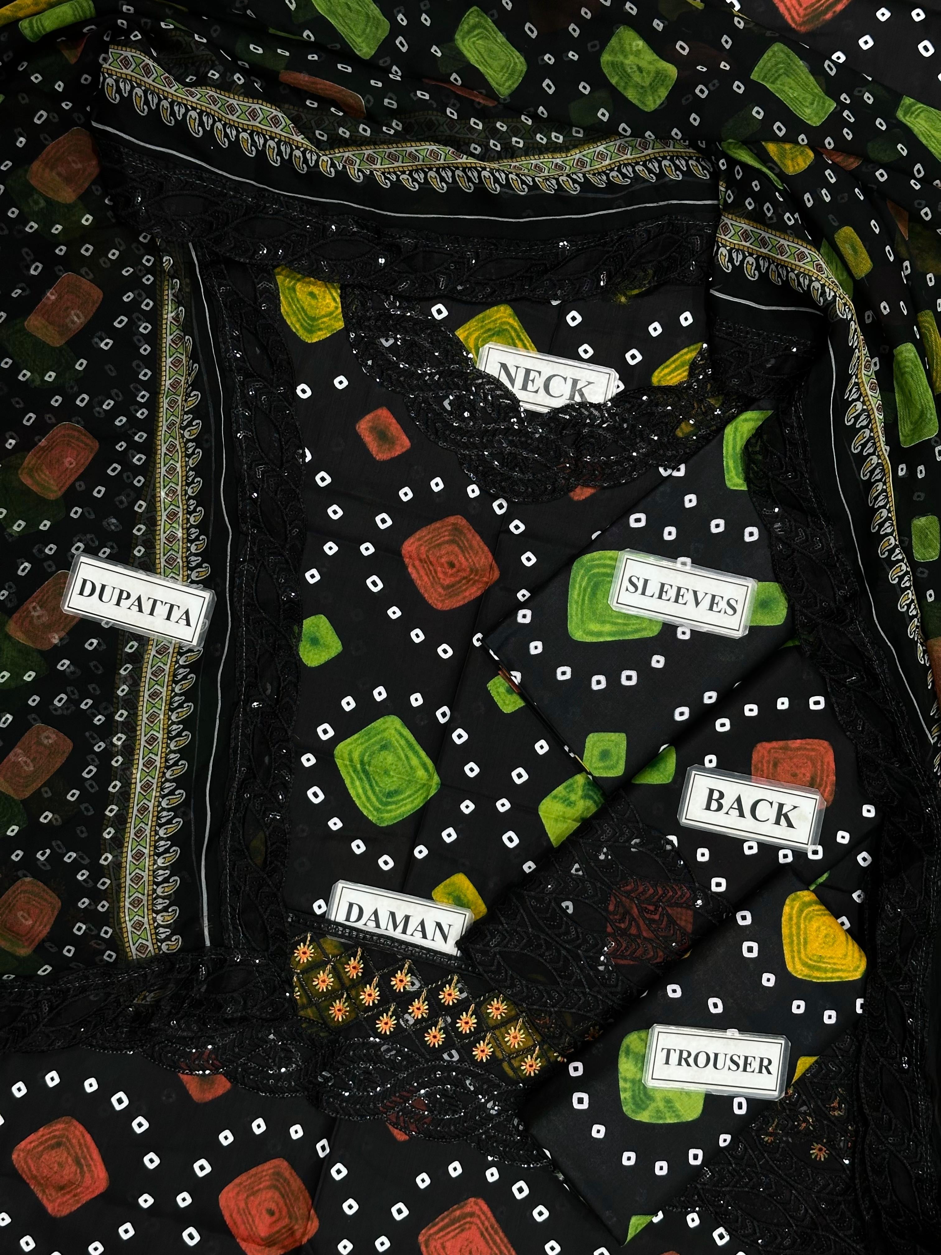 DIGTAL PRINTED EMBROIDERED LAWN - 3 PC UNSTITCHED