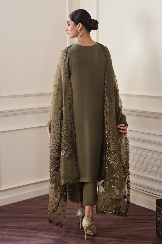 BAROQUE EMBROIDERED CHIFFON - 3 PC UNSTITCHED