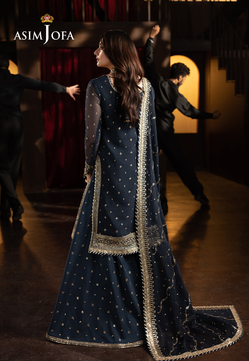 ASIM JOFA EMBROIDERED CHIFFON - 3 PC UNSTITCHED