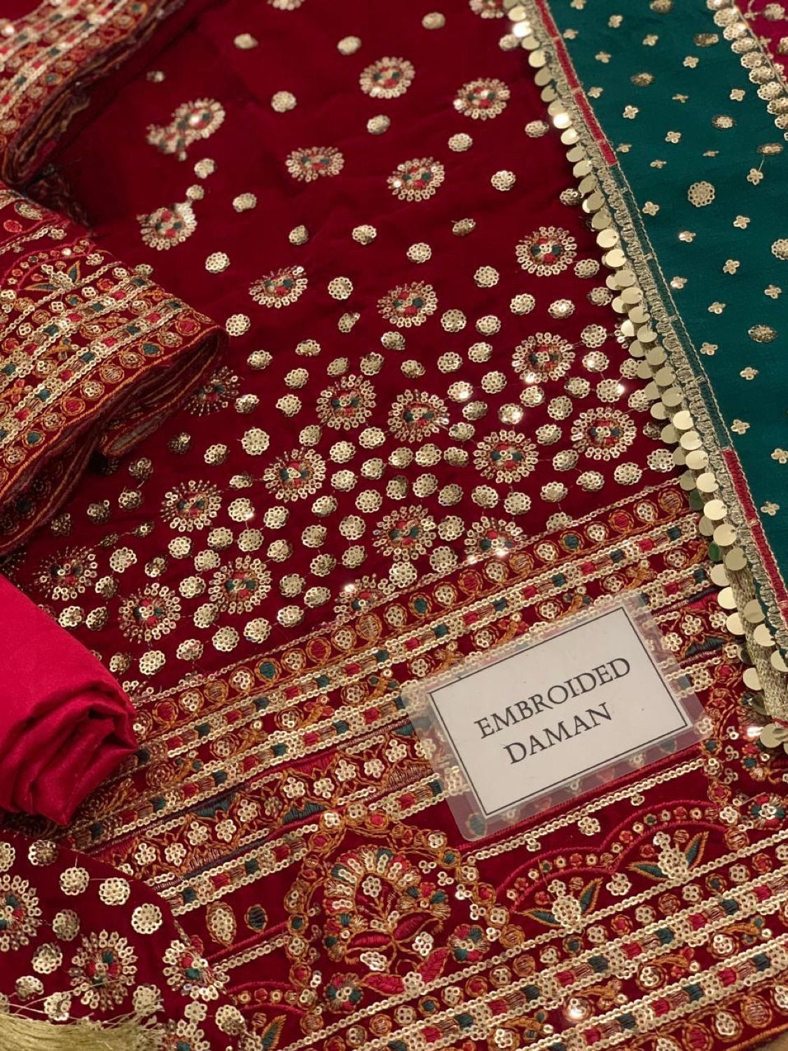 JAZMIN EMBROIDERED VELVET - 3 PC UNSTITCHED