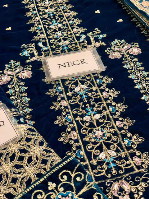 EMAAN ADEEL LUXURY EMBROIDERED VELVET - 3 PC UNSTITCHED