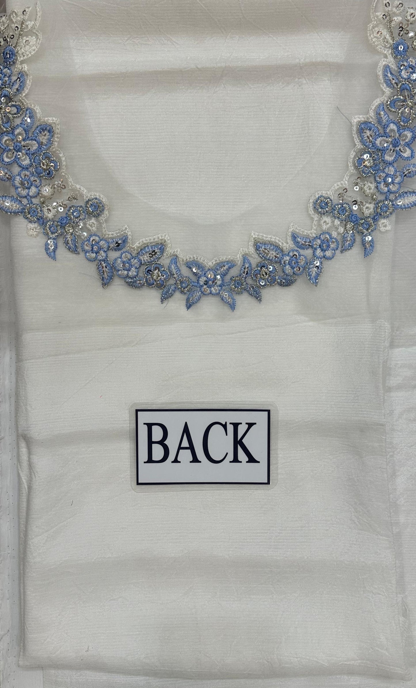 HUSSAIN REHAR LUXURY EMBROIDERED RAW SILK - 3 PC UNSTITCHED