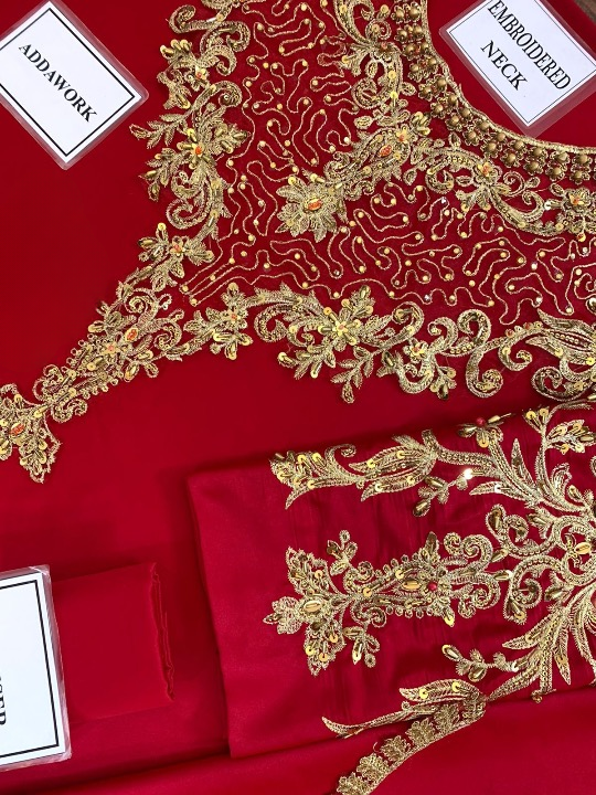 MUSFIRAH LUXURY EMBROIDERED CHARMUSE SILK - 3 PC UNSTITCHED