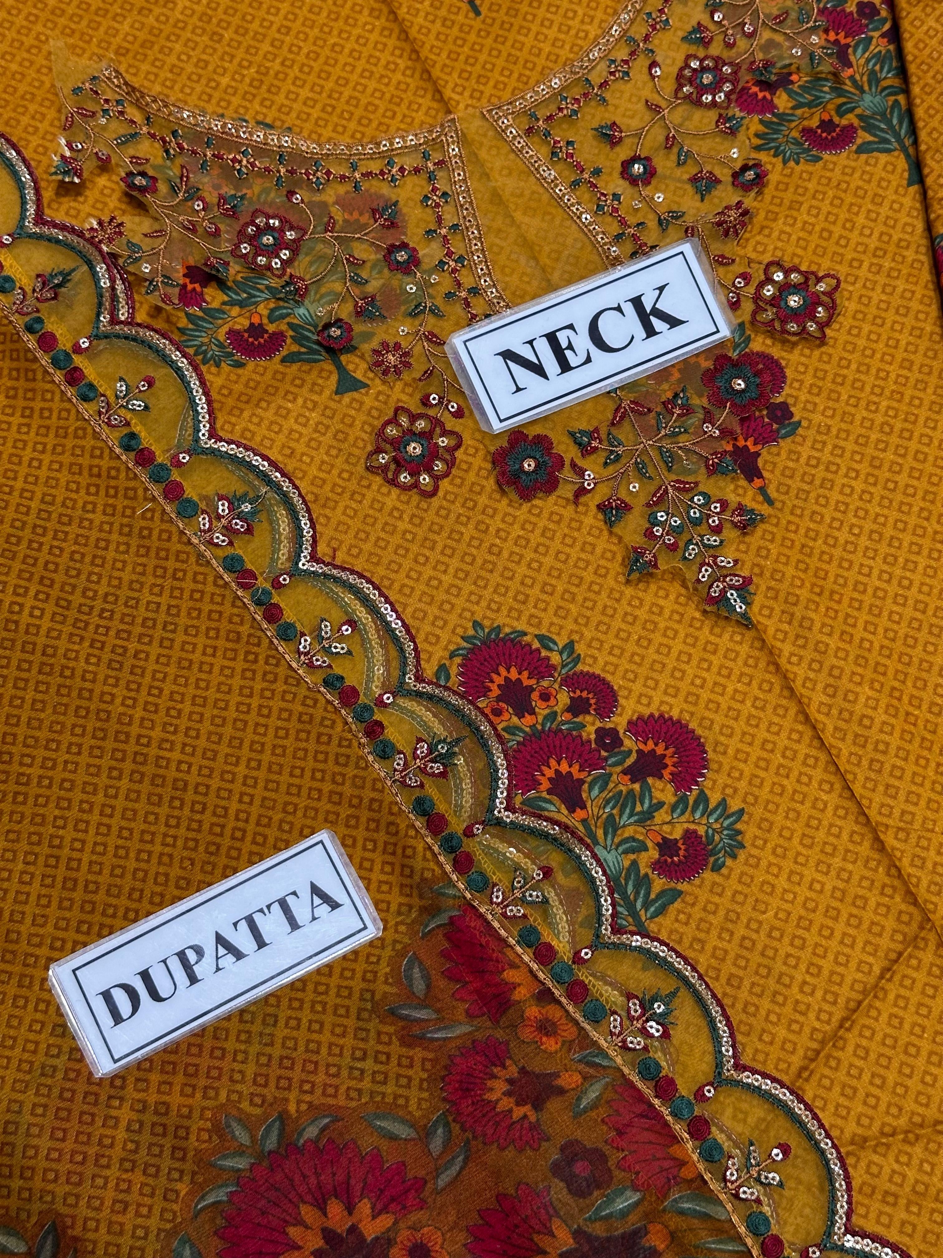 IZNIK DIGITAL PRINTED LAWN EMBROIDERED - 3 PC UNSTITCHED