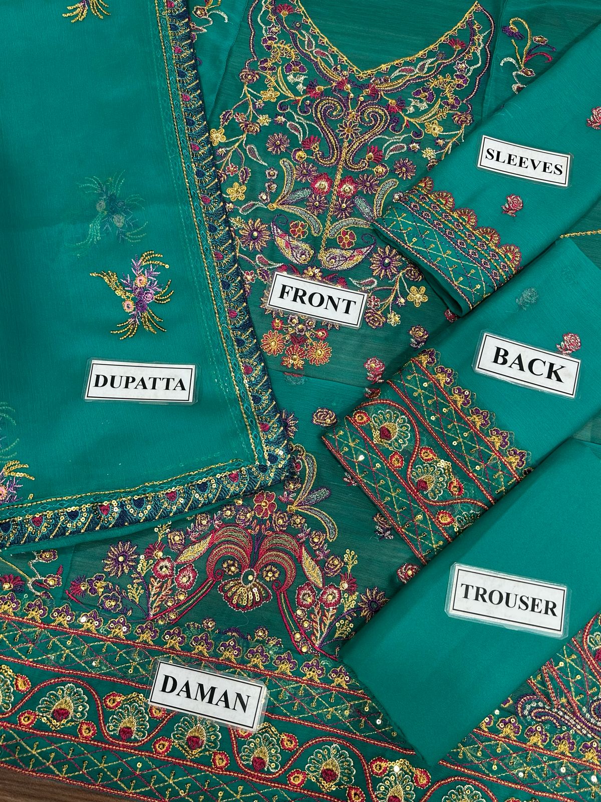 ASIM JOFA EMBROIDERED CHIFFON - 3 PC UNSTITCHED