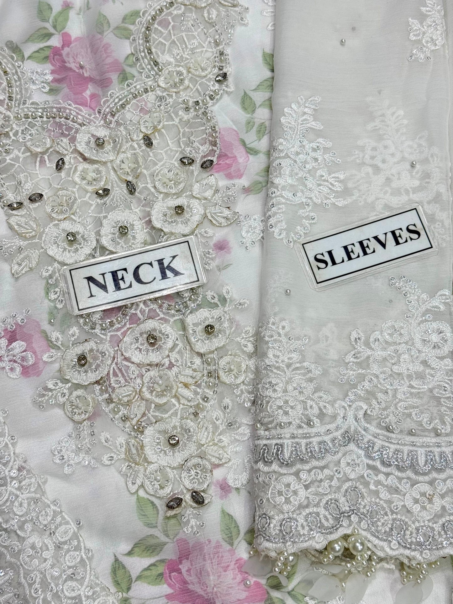 MARIA B LUXURY EMBROIDERED CHIFFON - 3 PC UNSTITCHED