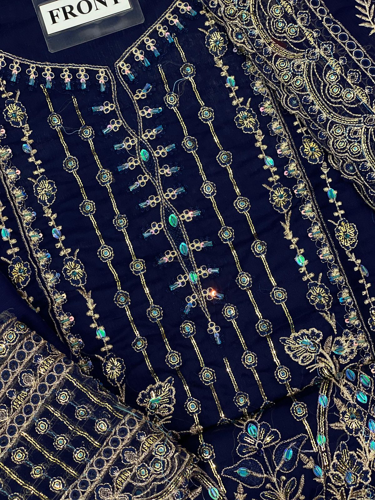 GULAAL LUXURY WEDDING EMBROIDERED CHIFFON - 3 PC UNSTITCHED