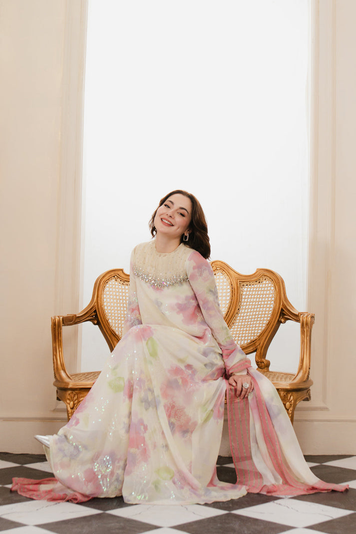 LULUSAR FORMALS EMBROIDERED DIGITAL PRINTED SILK - 3 PC UNSTITCHED