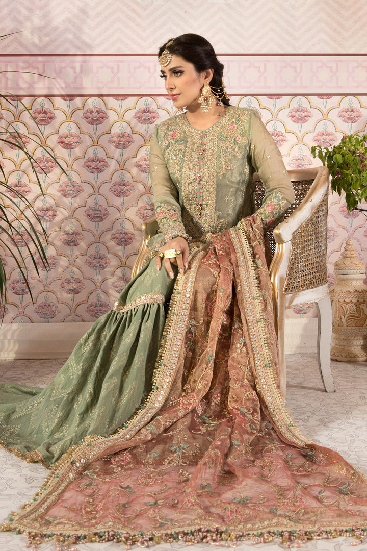 MARIA B LUXURY WEDDING EMBROIDERED SEMI PURE CHIFFON - 3 PC UNSTITCHED