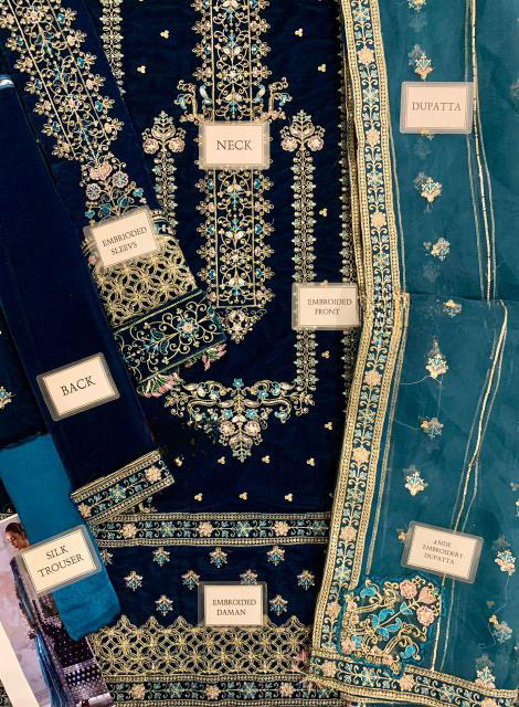 EMAAN ADEEL LUXURY EMBROIDERED VELVET - 3 PC UNSTITCHED