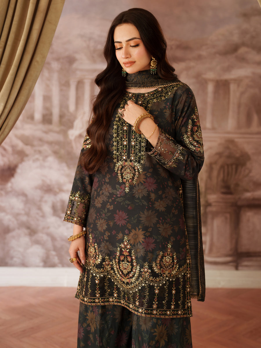 MOHAGNI EMBROIDERED LAWN - 3 PC UNSTITCHED
