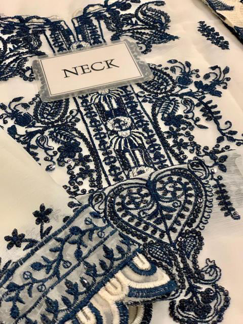 ASIM JOFA EMBROIDERED CHIFFON - 3 PC UNSTITCHED