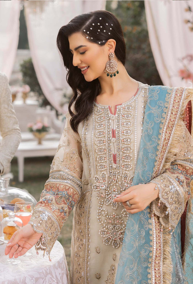 ADAN LIBAS LUXURY EMBROIDERED ORGANZA - 3 PC UNSTITCHED