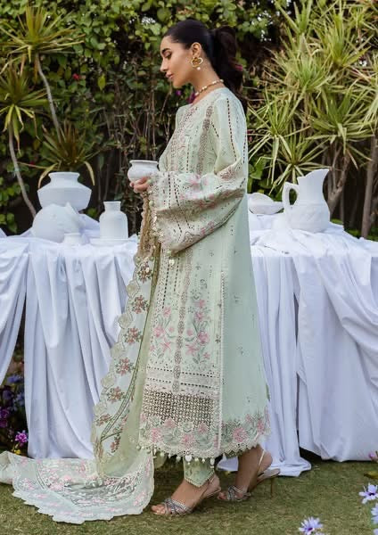 AKBAR ASLAM LUXURY EMBROIDERED CHIKANKARI LAWN - 3 PC UNSTITCHED