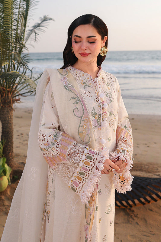 QALAMKAR LUXURY EMBROIDERED LAWN - 3 PC UNSTITCHED