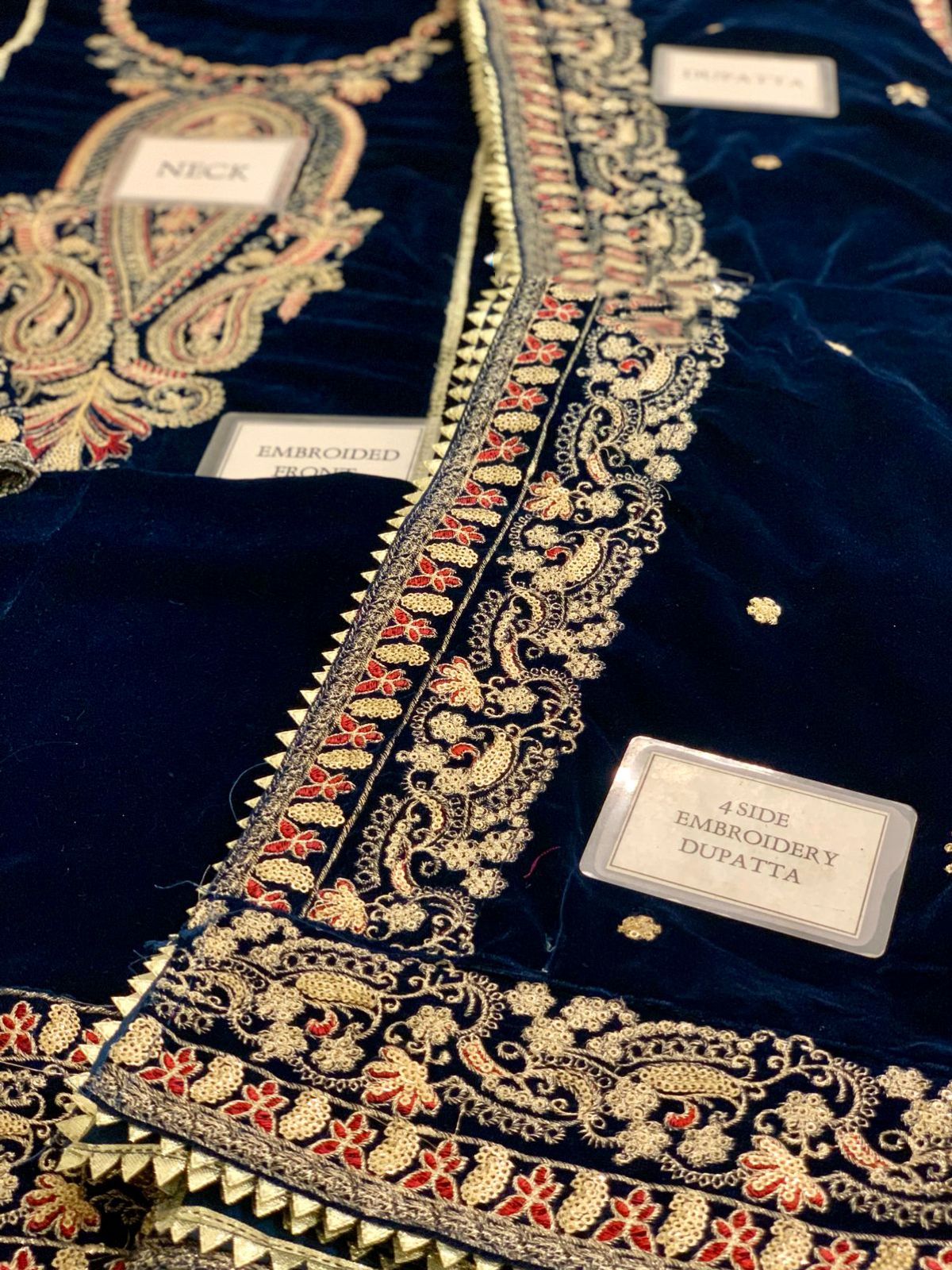 ANEELA’S EMBROIDERED VELVET - 3 PC UNSTITCHED