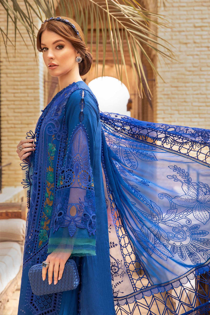 MARIA B CHIKANKARI EMBROIDERED LAWN - 3 PC UNSTITCHED