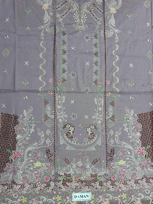 QALAMKAR SAHIL EMBROIDERED LAWN - 3 PC UNSTITCHED