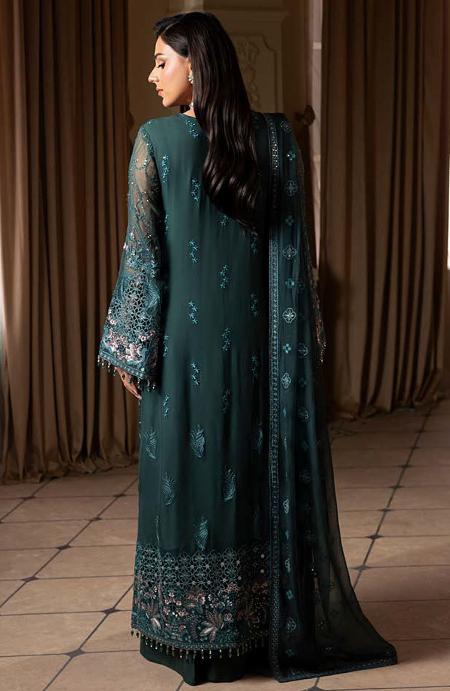 LAVISH LUXURY EMBROIDERED CHIFFON - 3 PC UNSTITCHED