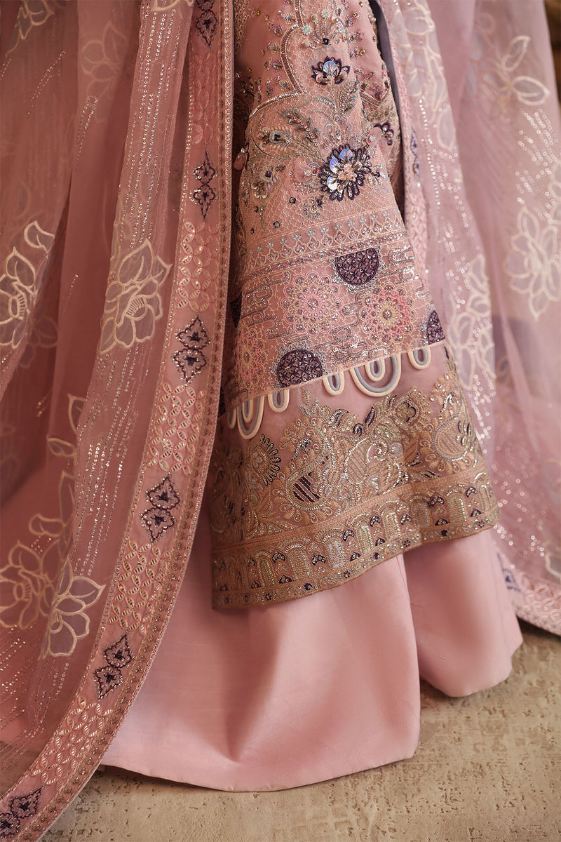 NUREH LUXURY EMBROIDERED HANDWORK PURE CHIFFON - 3 PC UNSTITCHED