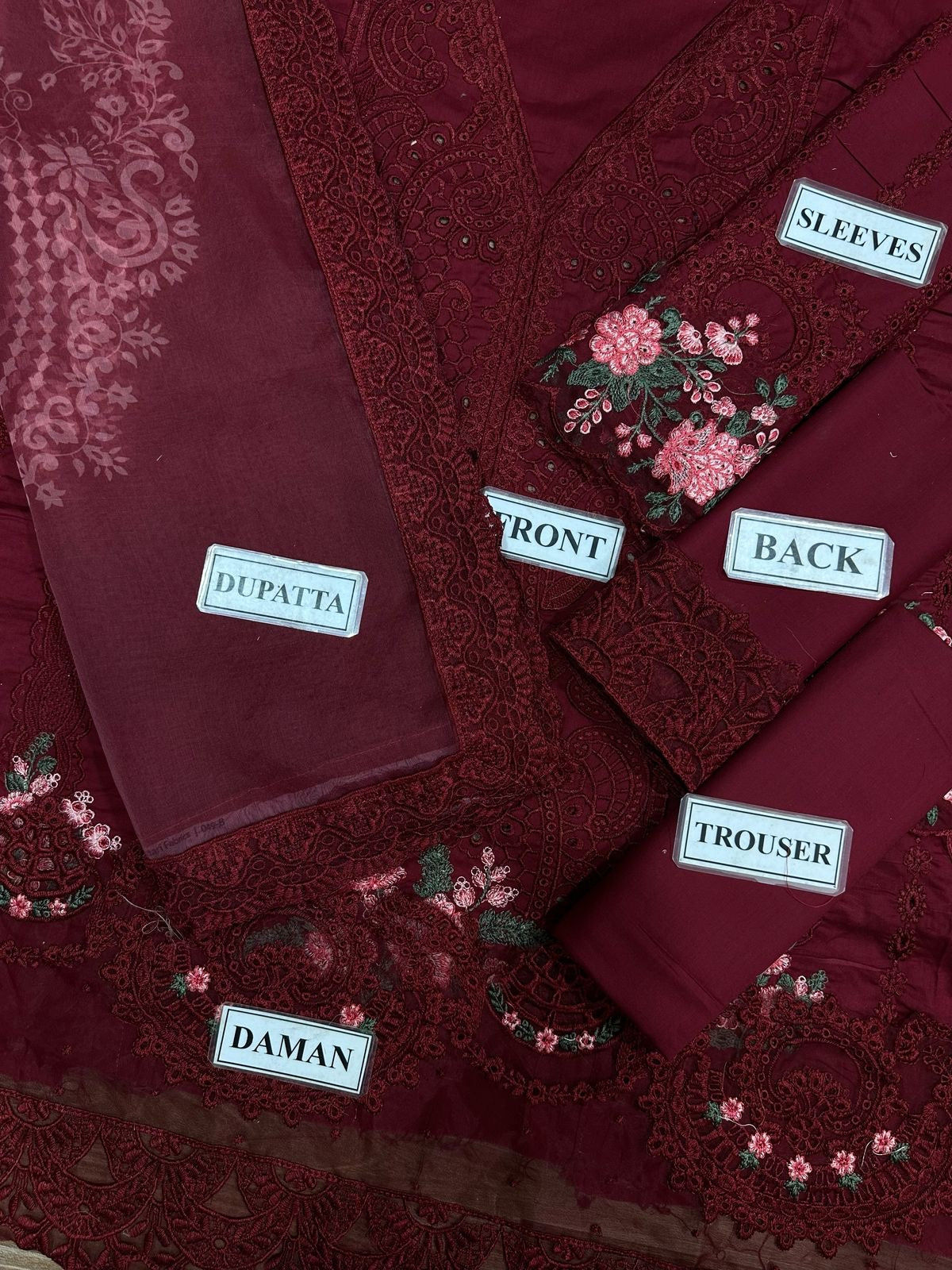 MARIA B LUXURY EMBROIDERED CHIKANKARI LAWN - 3 PC UNSTITCHED
