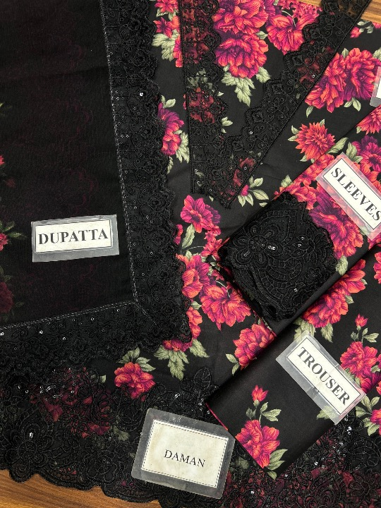 BAROQUE EMBROIDERED LAWN - 3 PC UNSTITCHED