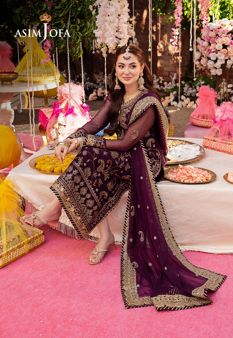 ASIM JOFA EMBROIDERED CHIFFON - 3 PC UNSTITCHED