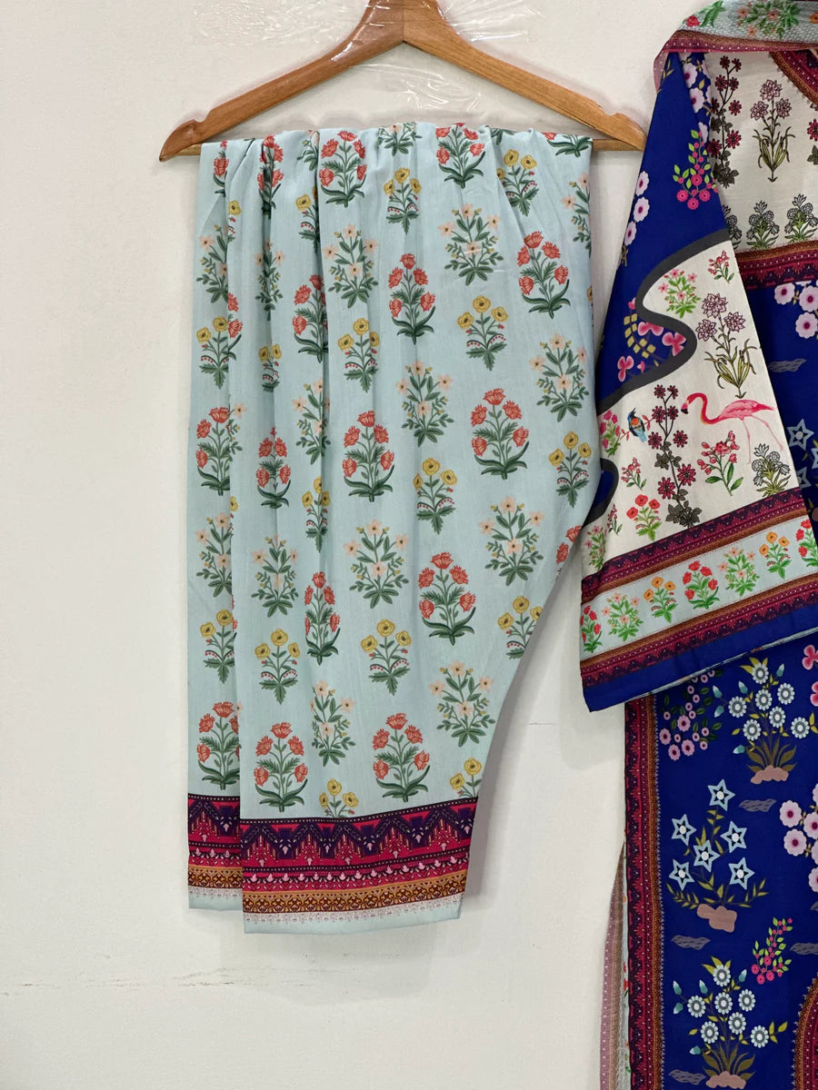 HOORAIN’S PRET DIGITAL PRINTED SLUB LAWN - 3 PC STITCHED