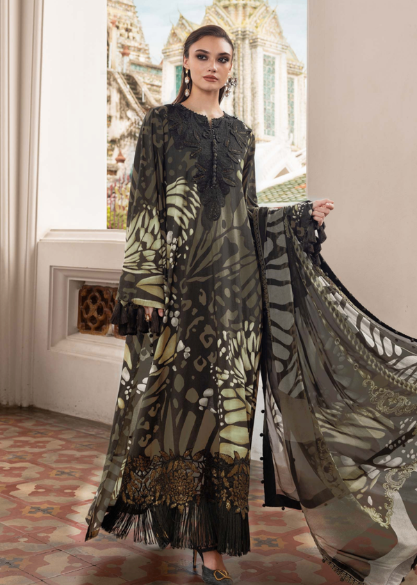 MARIA B DIGITAL PRINTED SILK - 3 PC UNSTITCHED