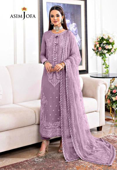 ASIM JOFA EMBROIDERED CHIFFON - 3 PC UNSTITCHED