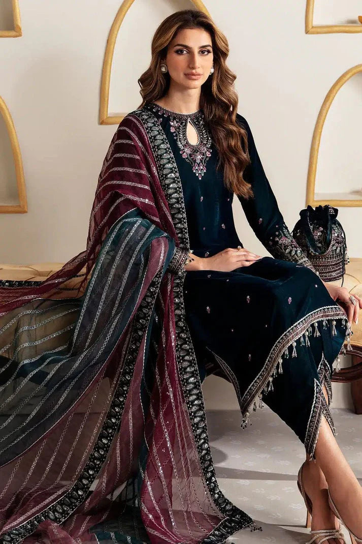 JAZMIN FORMALS EMBROIDERED VELVET - 3 PC UNSTITCHED