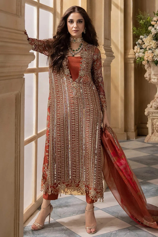 CHARIZMA LUXURY EMBROIDERED CHIFFON - 3 PC UNSTITCHED