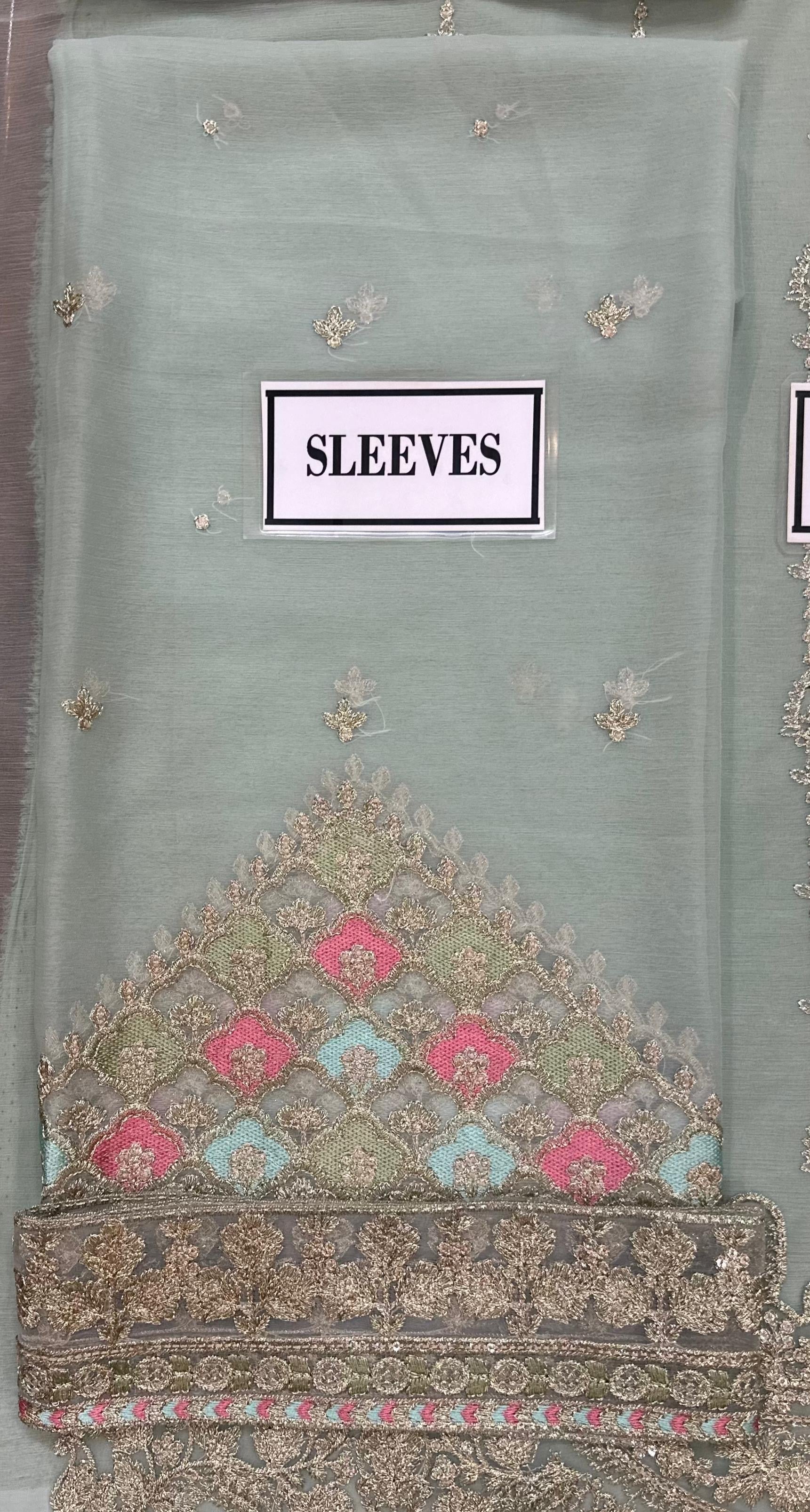 MARIA B LUXURY WEDDING EMBROIDERED SEMI PURE CHIFFON - 3 PC UNSTITCHED