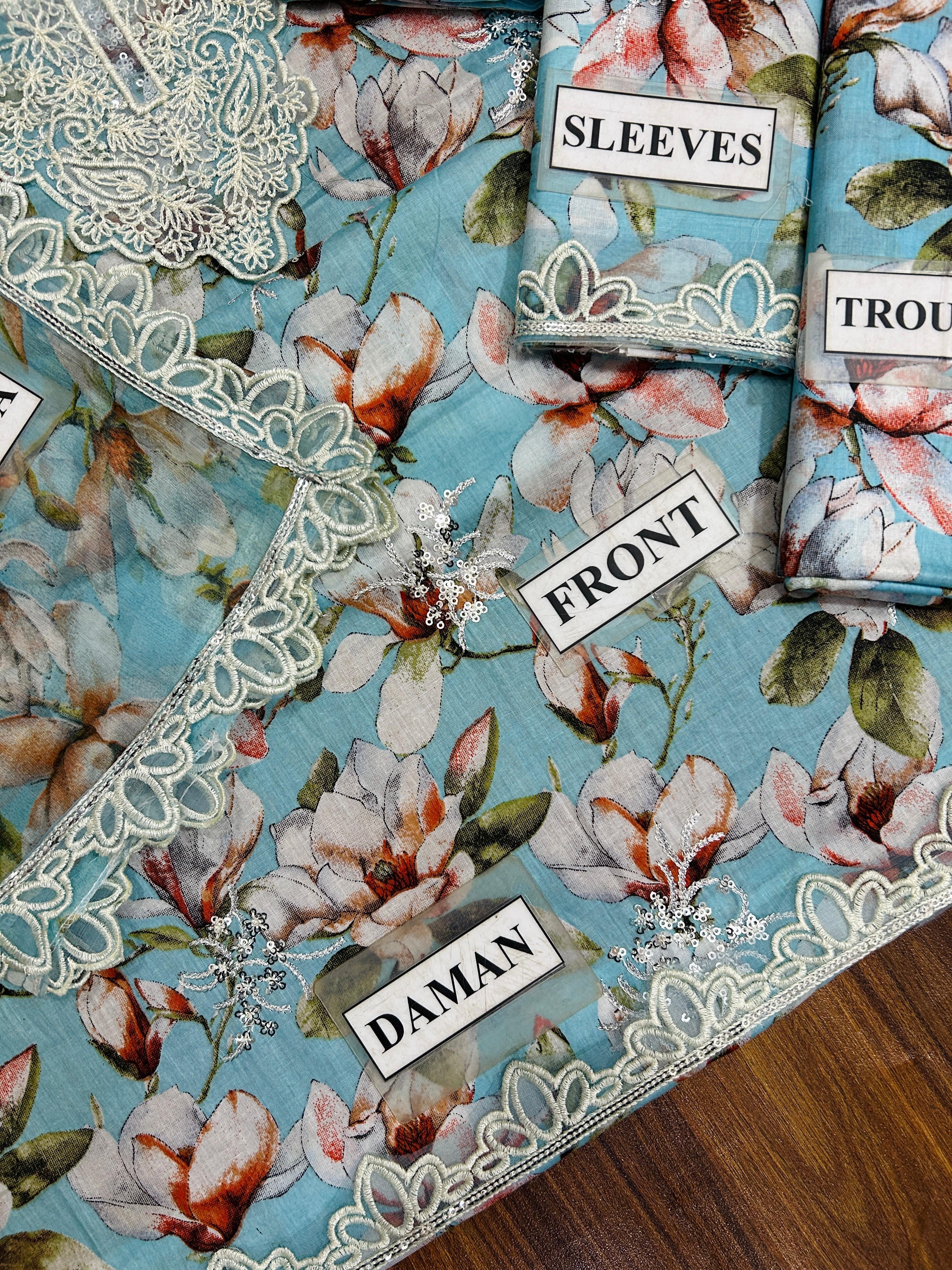 ANEELA’S EMBROIDERED LAWN - 3 PC UNSTITCHED