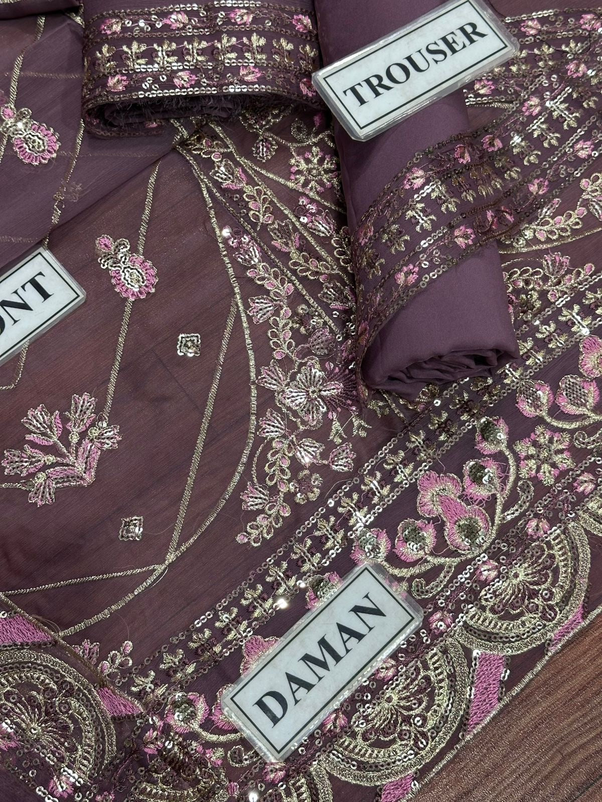 ASIM JOFA EMBROIDERED CHIFFON - 3 PC UNSTITCHED
