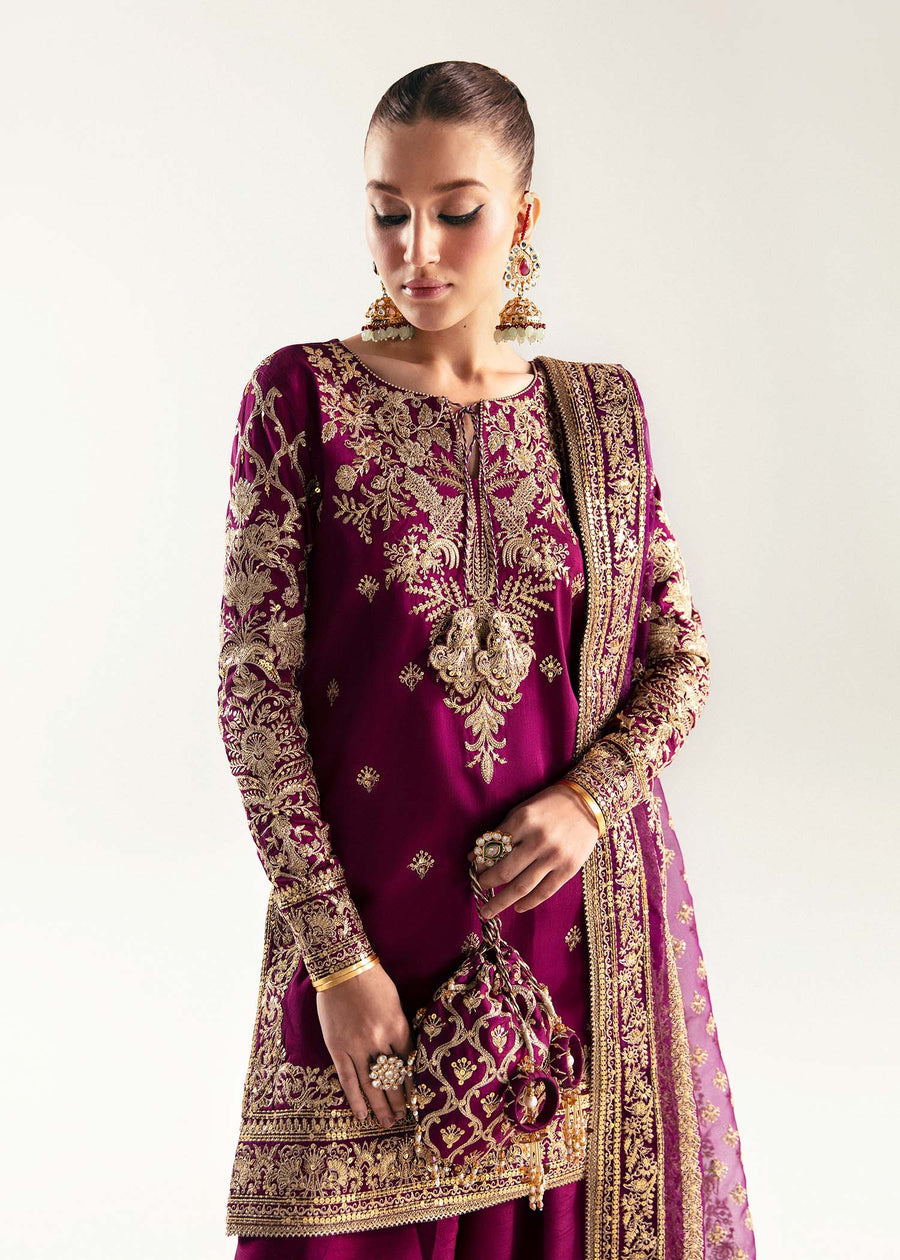 KANWAL MALIK LUXURY WEDDING EMBROIDERED ORGANZA - 3 PC UNSTITCHED