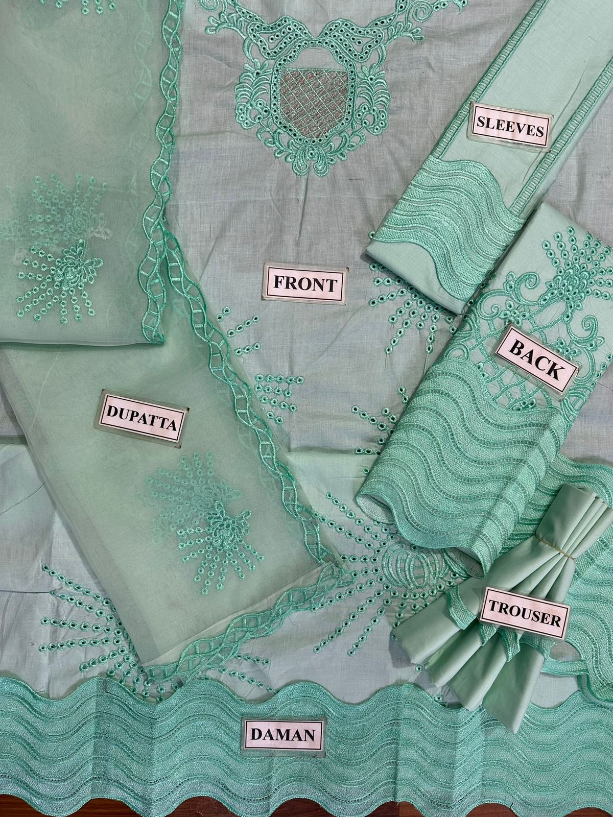 MUSHQ EMBROIDERED CHIKANKARI LAWN - 3 PC UNSTITCHED