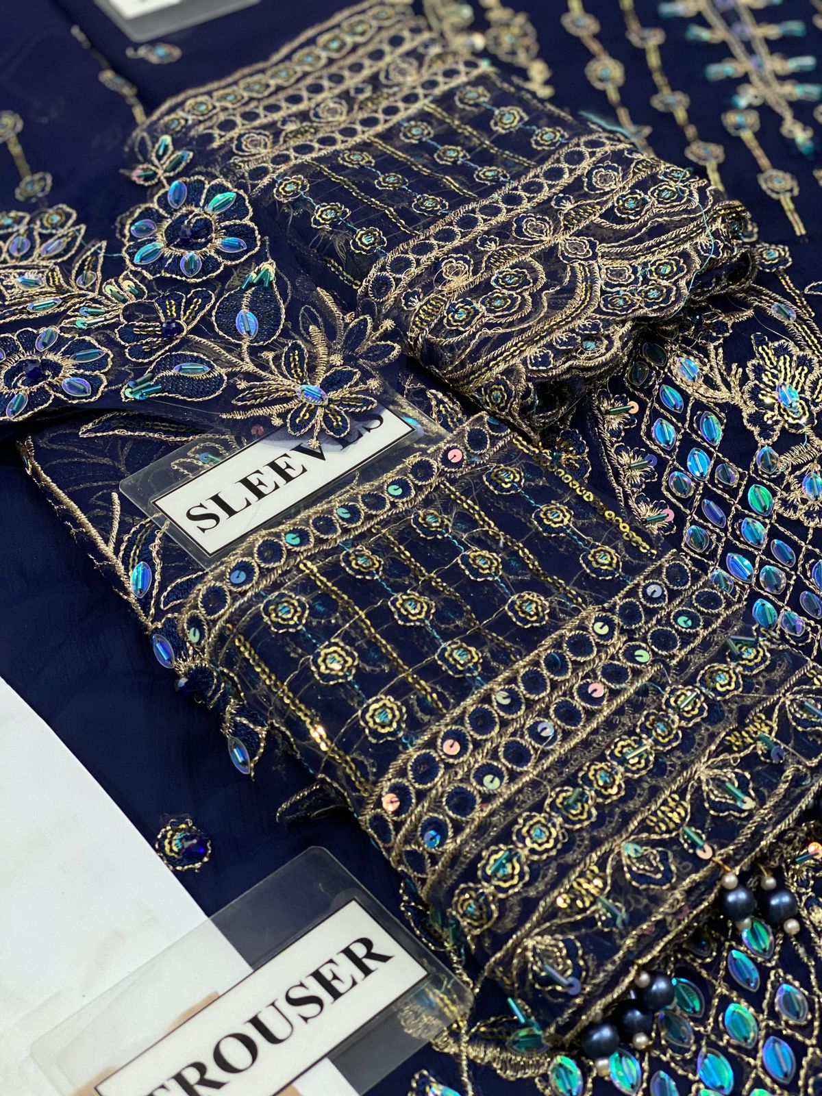 GULAAL LUXURY WEDDING EMBROIDERED CHIFFON - 3 PC UNSTITCHED